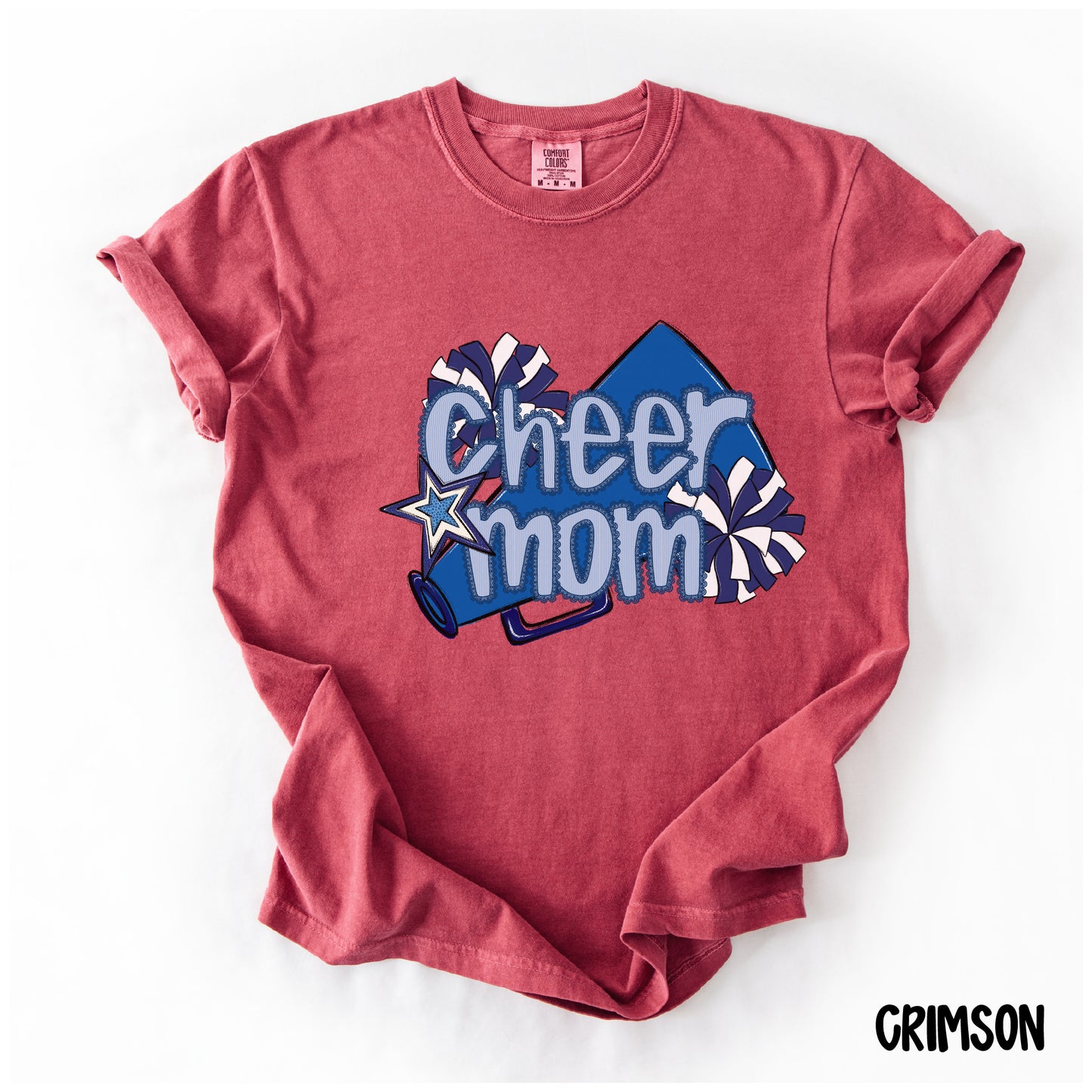 Cheer Mom Shirt | Preppy Cheer Mom Comfort Colors | Coquette Shirt | Cheer Mom Gift | School Spirit Shirt | Custom Cheer Shirt (Copy)