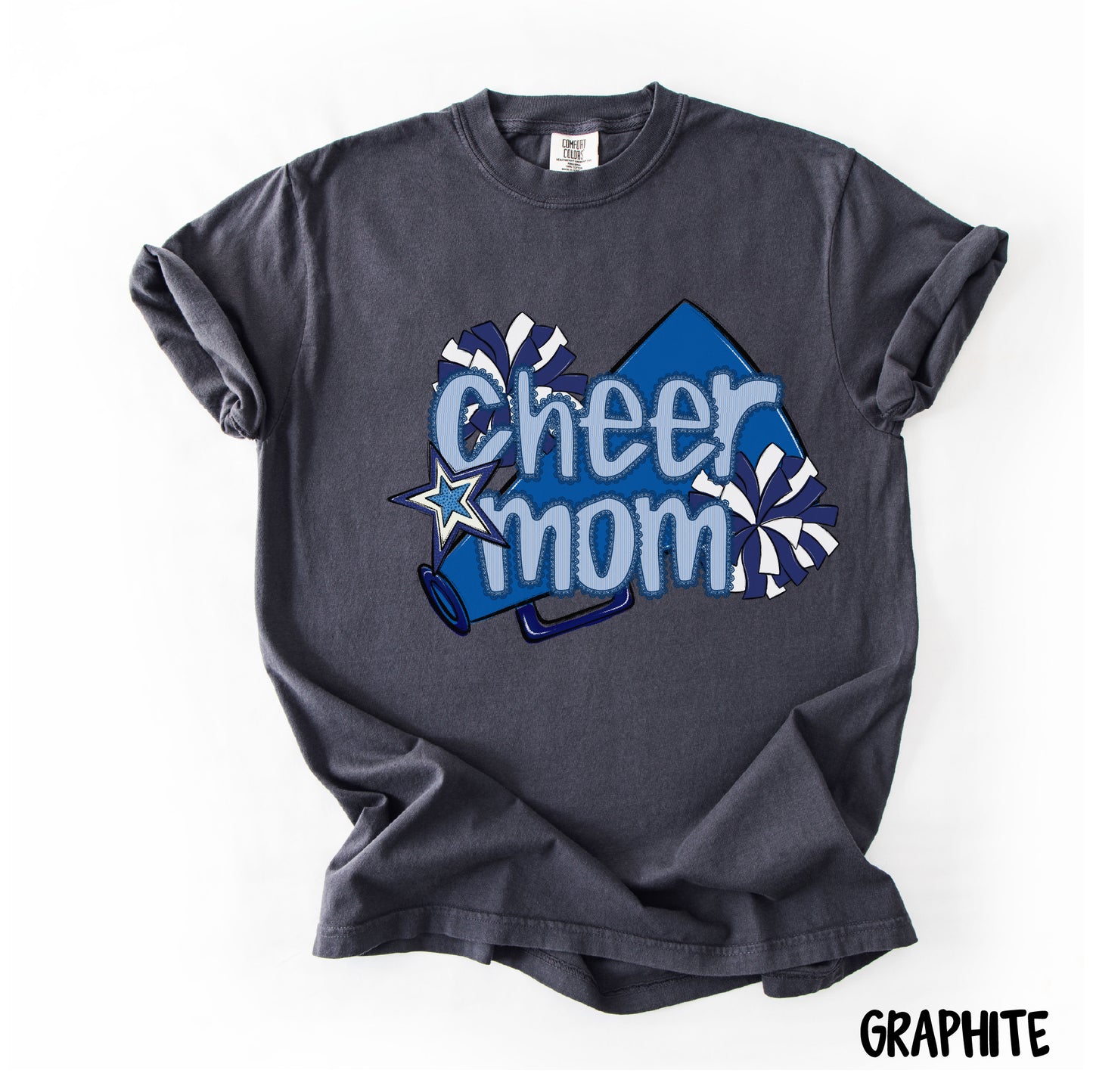 Cheer Mom Shirt | Preppy Cheer Mom Comfort Colors | Coquette Shirt | Cheer Mom Gift | School Spirit Shirt | Custom Cheer Shirt (Copy)