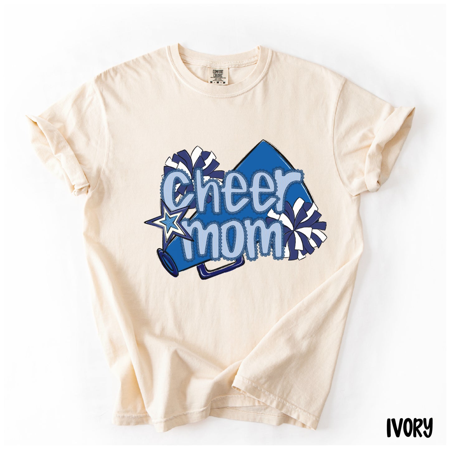 Cheer Mom Shirt | Preppy Cheer Mom Comfort Colors | Coquette Shirt | Cheer Mom Gift | School Spirit Shirt | Custom Cheer Shirt (Copy)