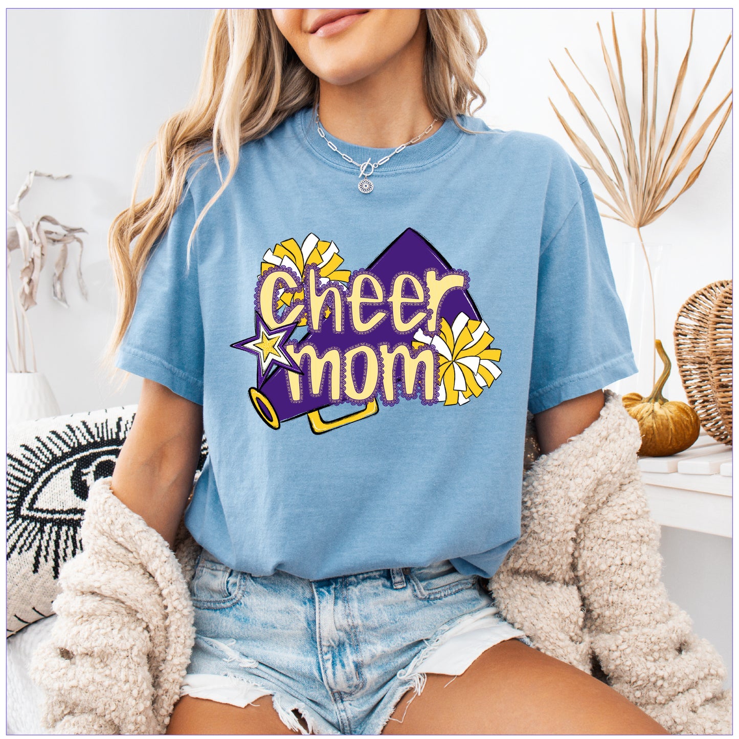 Cheer Mom Shirt | Preppy Cheer Mom Comfort Colors | Coquette Shirt | Cheer Mom Gift | School Spirit Shirt | Custom Cheer Shirt (Copy) (Copy) (Copy)