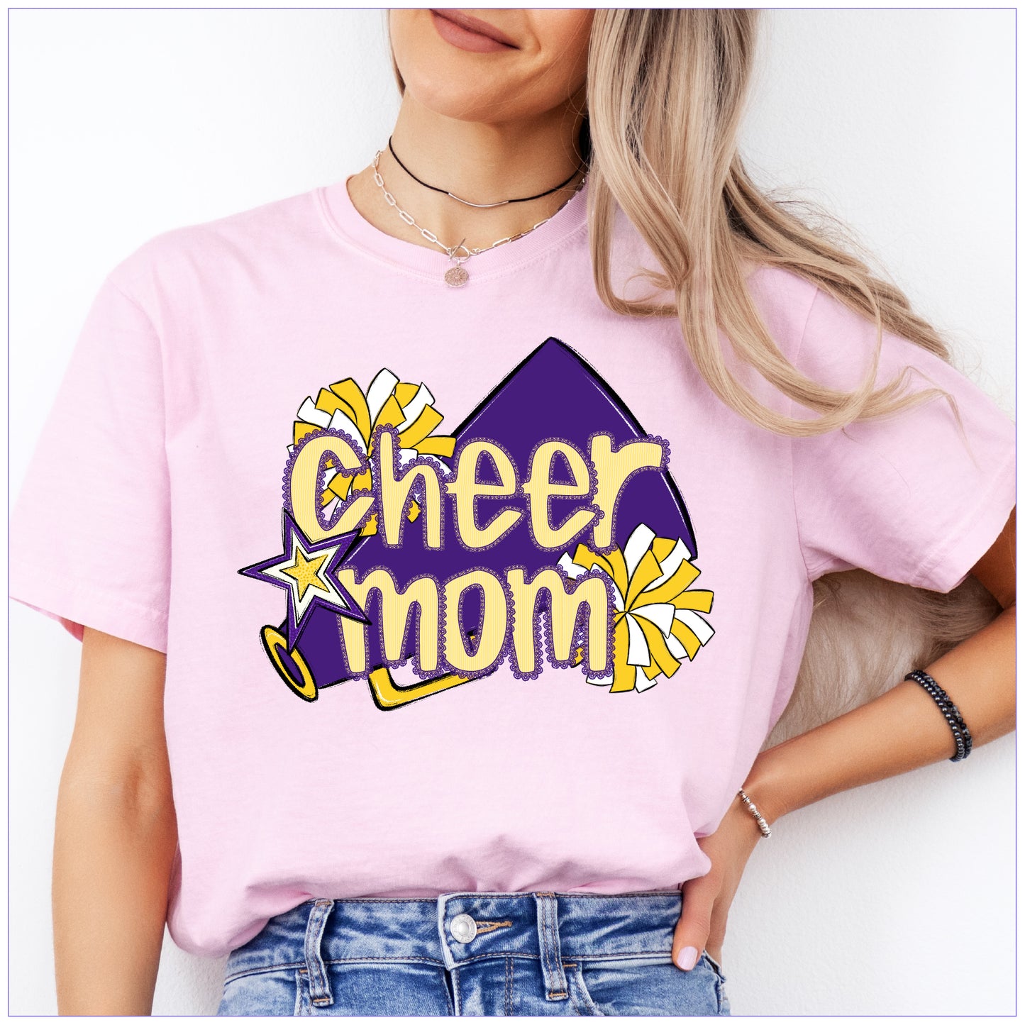 Cheer Mom Shirt | Preppy Cheer Mom Comfort Colors | Coquette Shirt | Cheer Mom Gift | School Spirit Shirt | Custom Cheer Shirt (Copy) (Copy) (Copy)