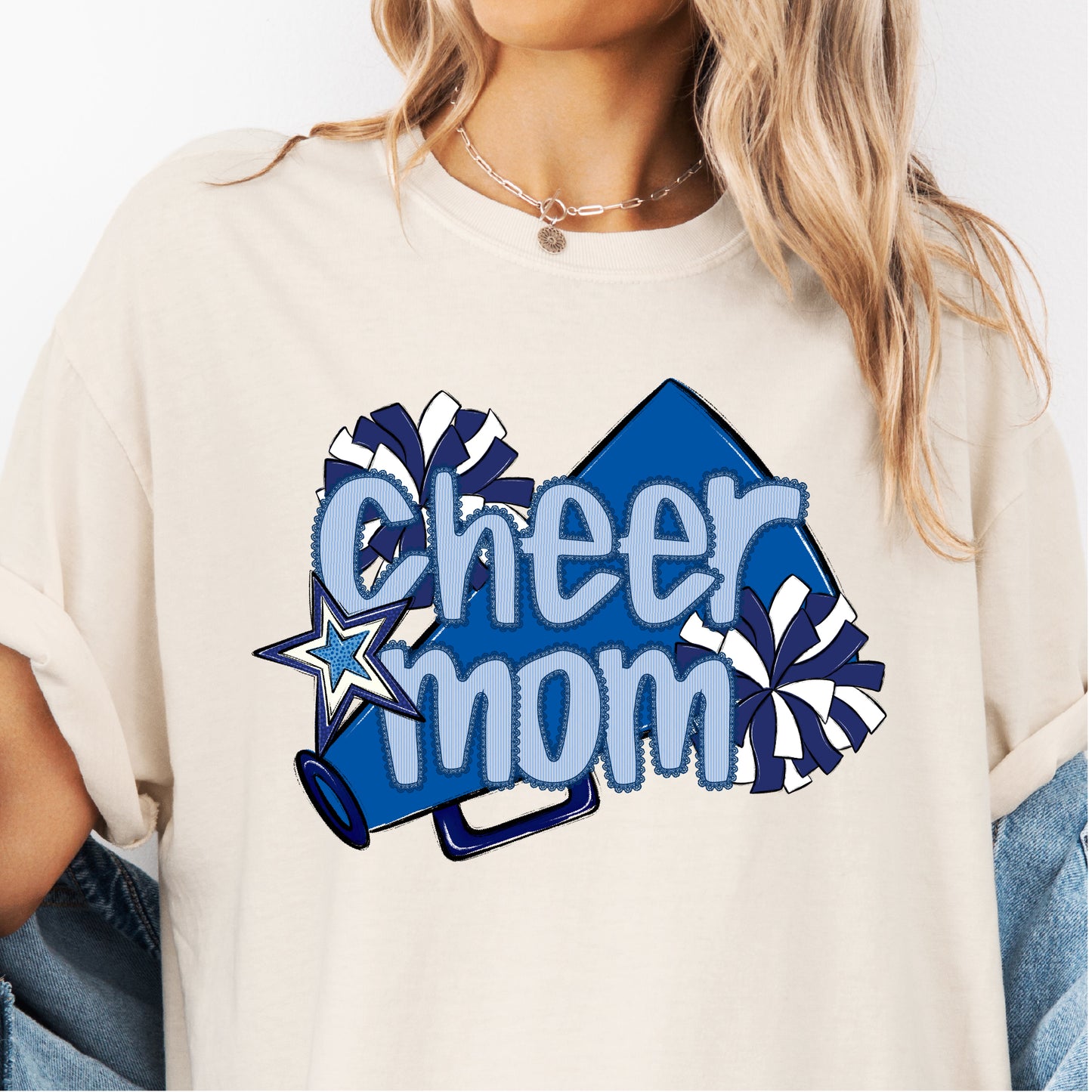 Cheer Mom Shirt | Preppy Cheer Mom Comfort Colors | Coquette Shirt | Cheer Mom Gift | School Spirit Shirt | Custom Cheer Shirt (Copy)