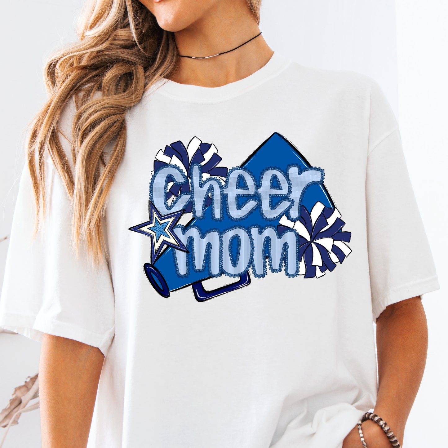 Cheer Mom Shirt | Preppy Cheer Mom Comfort Colors | Coquette Shirt | Cheer Mom Gift | School Spirit Shirt | Custom Cheer Shirt (Copy)