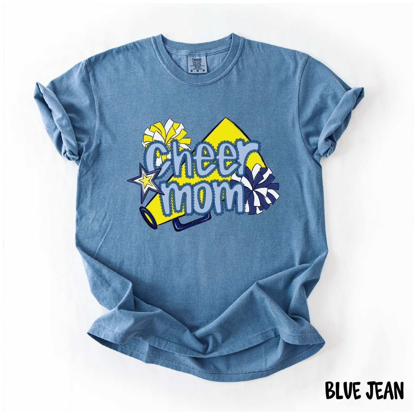 Cheer Mom Shirt | Preppy Cheer Mom Comfort Colors | Coquette Shirt | Cheer Mom Gift | School Spirit Shirt | Custom Cheer Shirt (Copy)
