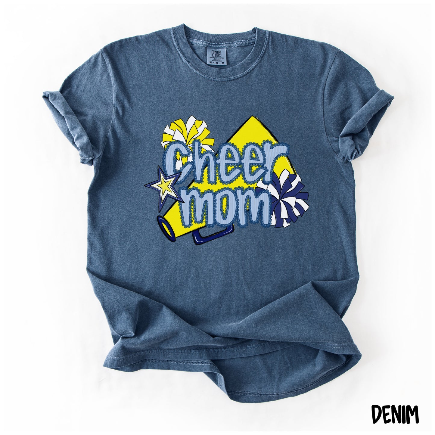 Cheer Mom Shirt | Preppy Cheer Mom Comfort Colors | Coquette Shirt | Cheer Mom Gift | School Spirit Shirt | Custom Cheer Shirt (Copy)
