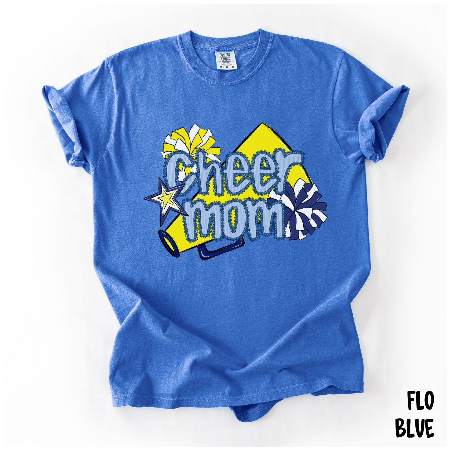 Cheer Mom Shirt | Preppy Cheer Mom Comfort Colors | Coquette Shirt | Cheer Mom Gift | School Spirit Shirt | Custom Cheer Shirt (Copy)
