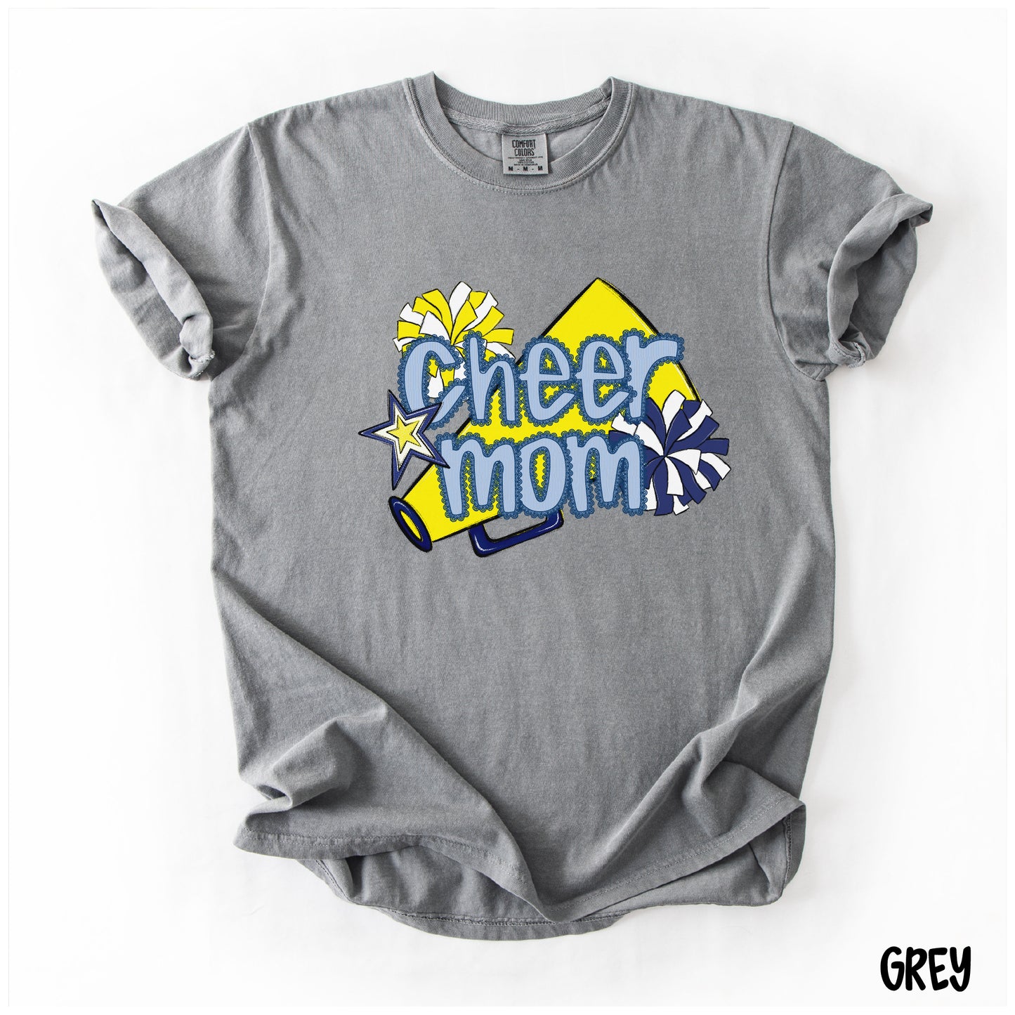 Cheer Mom Shirt | Preppy Cheer Mom Comfort Colors | Coquette Shirt | Cheer Mom Gift | School Spirit Shirt | Custom Cheer Shirt (Copy)