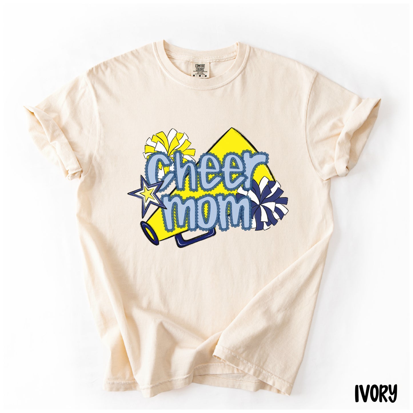 Cheer Mom Shirt | Preppy Cheer Mom Comfort Colors | Coquette Shirt | Cheer Mom Gift | School Spirit Shirt | Custom Cheer Shirt (Copy)