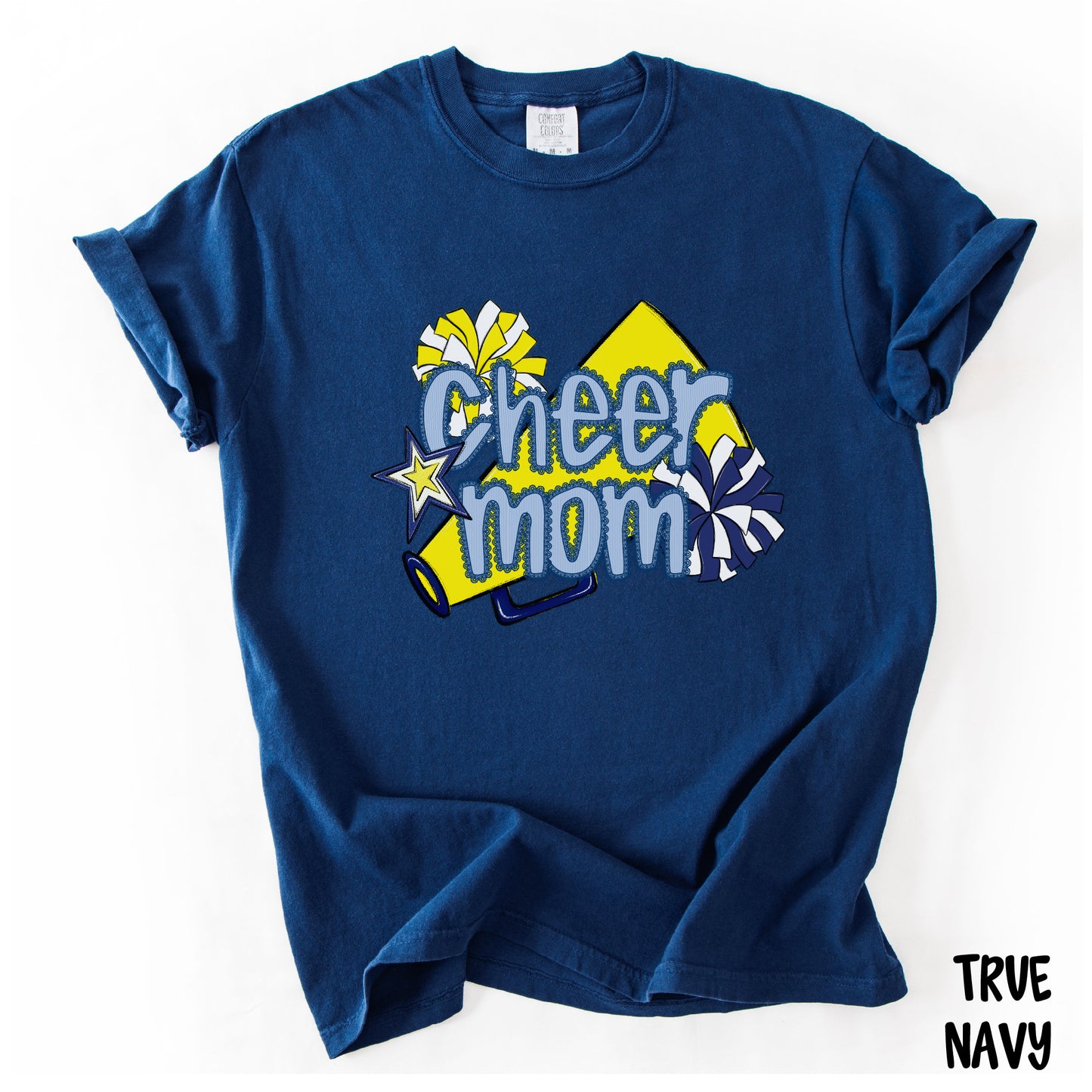 Cheer Mom Shirt | Preppy Cheer Mom Comfort Colors | Coquette Shirt | Cheer Mom Gift | School Spirit Shirt | Custom Cheer Shirt (Copy)