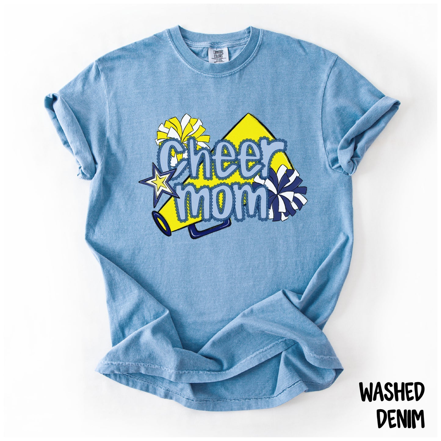 Cheer Mom Shirt | Preppy Cheer Mom Comfort Colors | Coquette Shirt | Cheer Mom Gift | School Spirit Shirt | Custom Cheer Shirt (Copy)