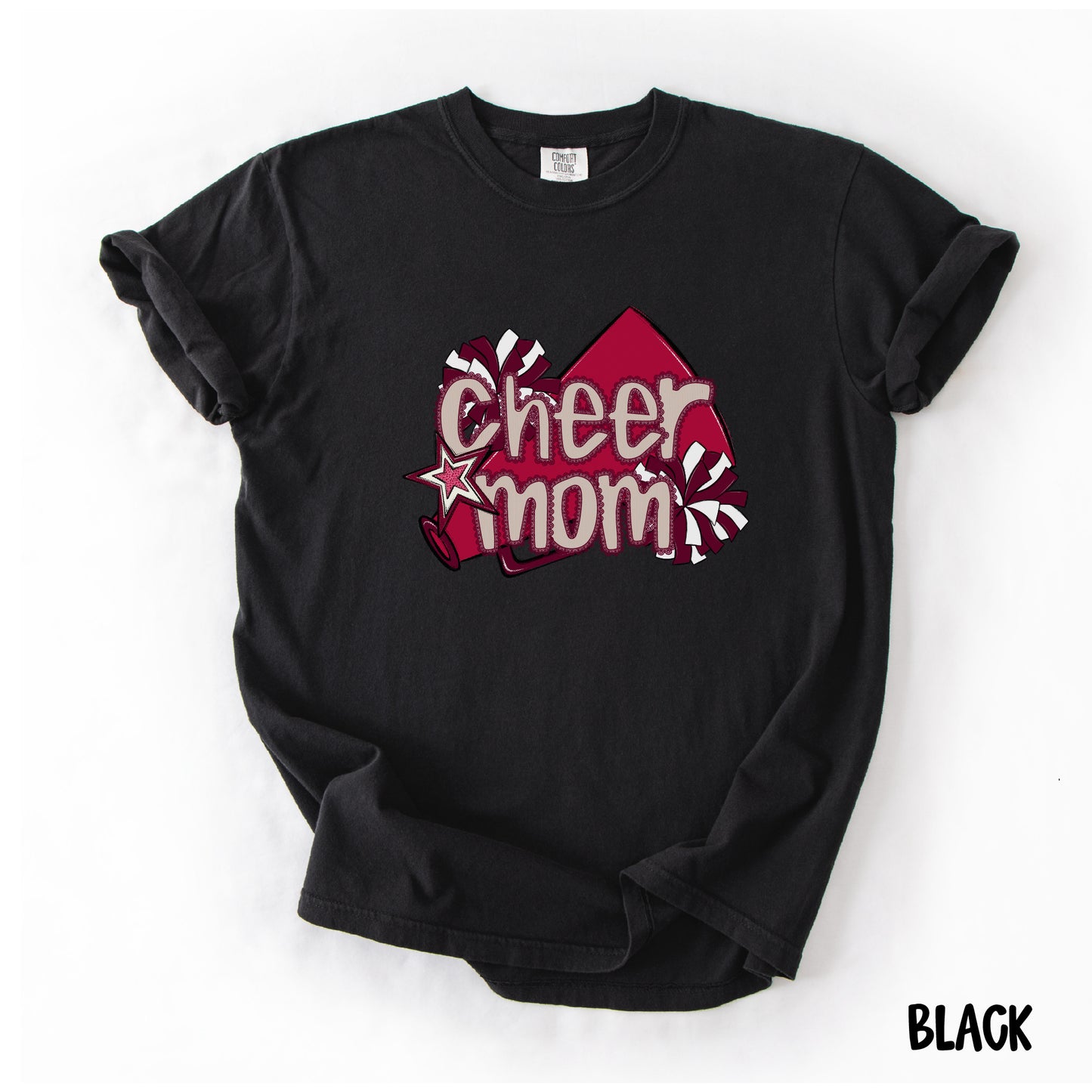 Cheer Mom Shirt | Preppy Cheer Mom Comfort Colors | Coquette Shirt | Cheer Mom Gift | School Spirit Shirt | Custom Cheer Shirt (Copy) (Copy)