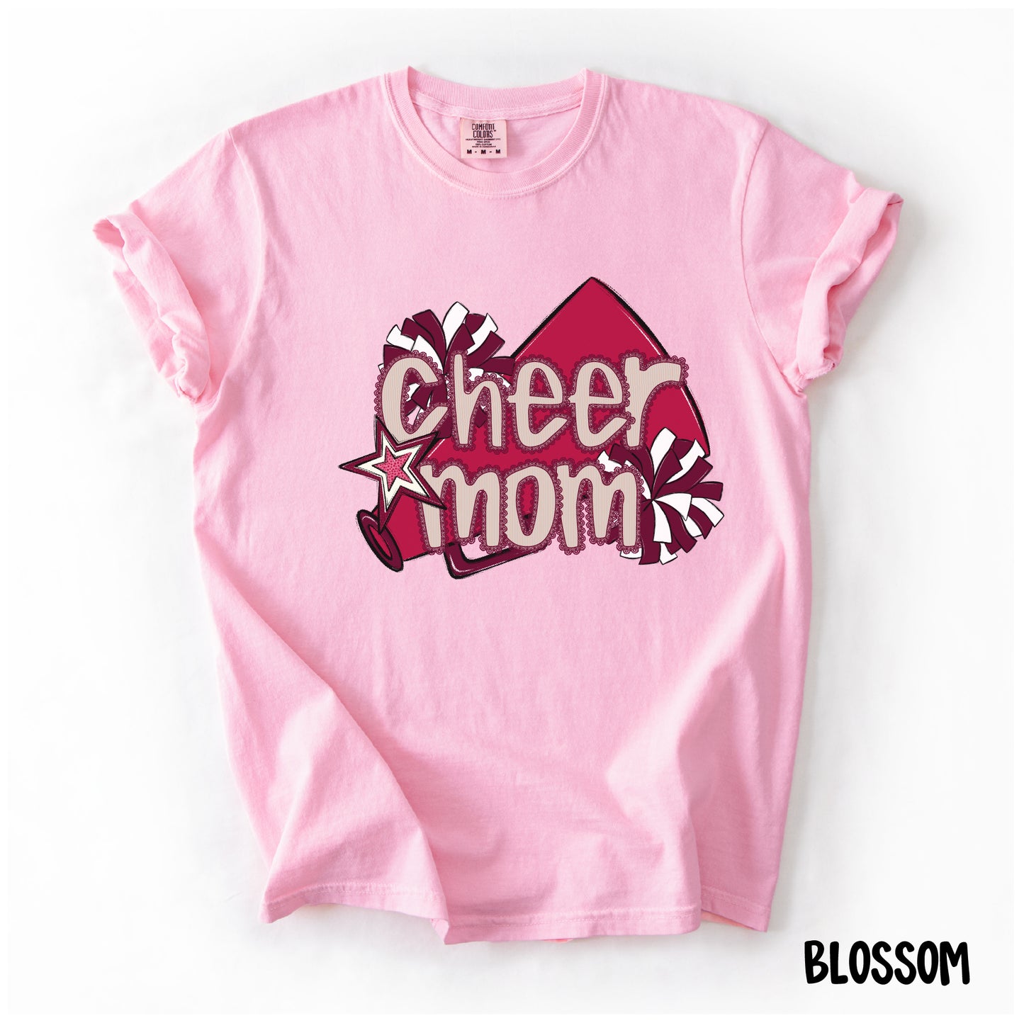 Cheer Mom Shirt | Preppy Cheer Mom Comfort Colors | Coquette Shirt | Cheer Mom Gift | School Spirit Shirt | Custom Cheer Shirt (Copy) (Copy)