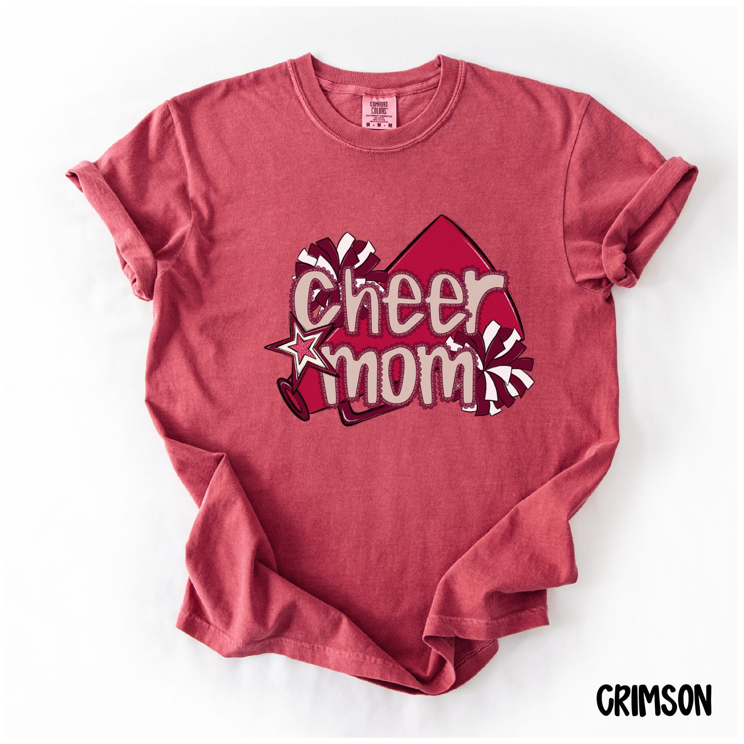 Cheer Mom Shirt | Preppy Cheer Mom Comfort Colors | Coquette Shirt | Cheer Mom Gift | School Spirit Shirt | Custom Cheer Shirt (Copy) (Copy)