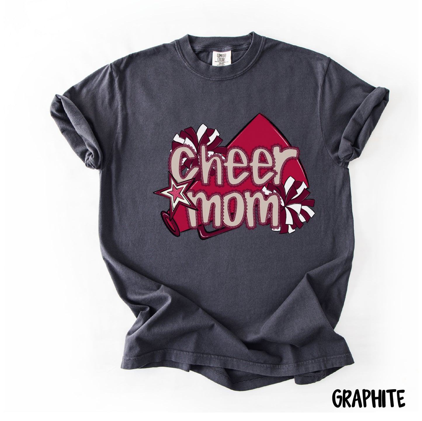 Cheer Mom Shirt | Preppy Cheer Mom Comfort Colors | Coquette Shirt | Cheer Mom Gift | School Spirit Shirt | Custom Cheer Shirt (Copy) (Copy)