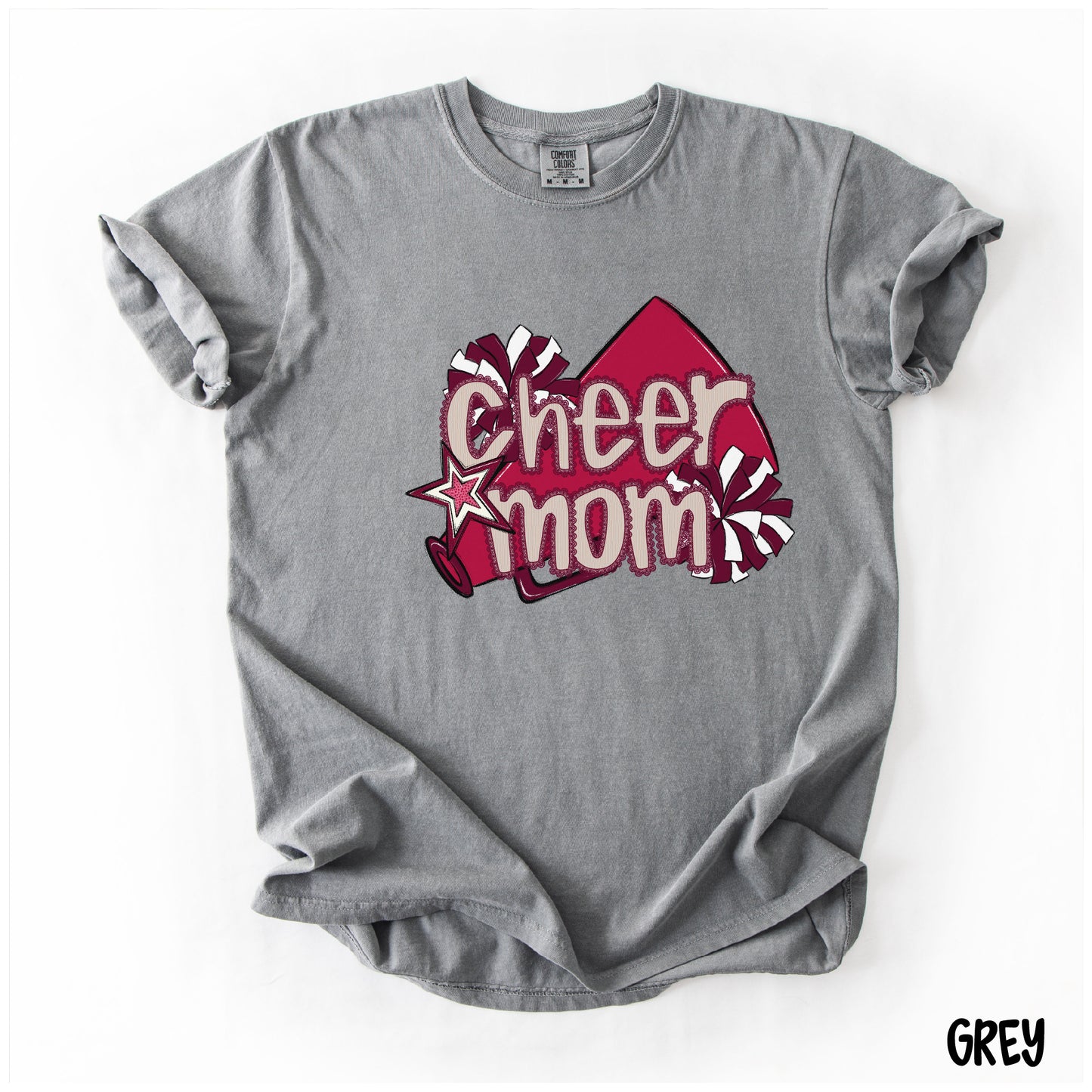 Cheer Mom Shirt | Preppy Cheer Mom Comfort Colors | Coquette Shirt | Cheer Mom Gift | School Spirit Shirt | Custom Cheer Shirt (Copy) (Copy)