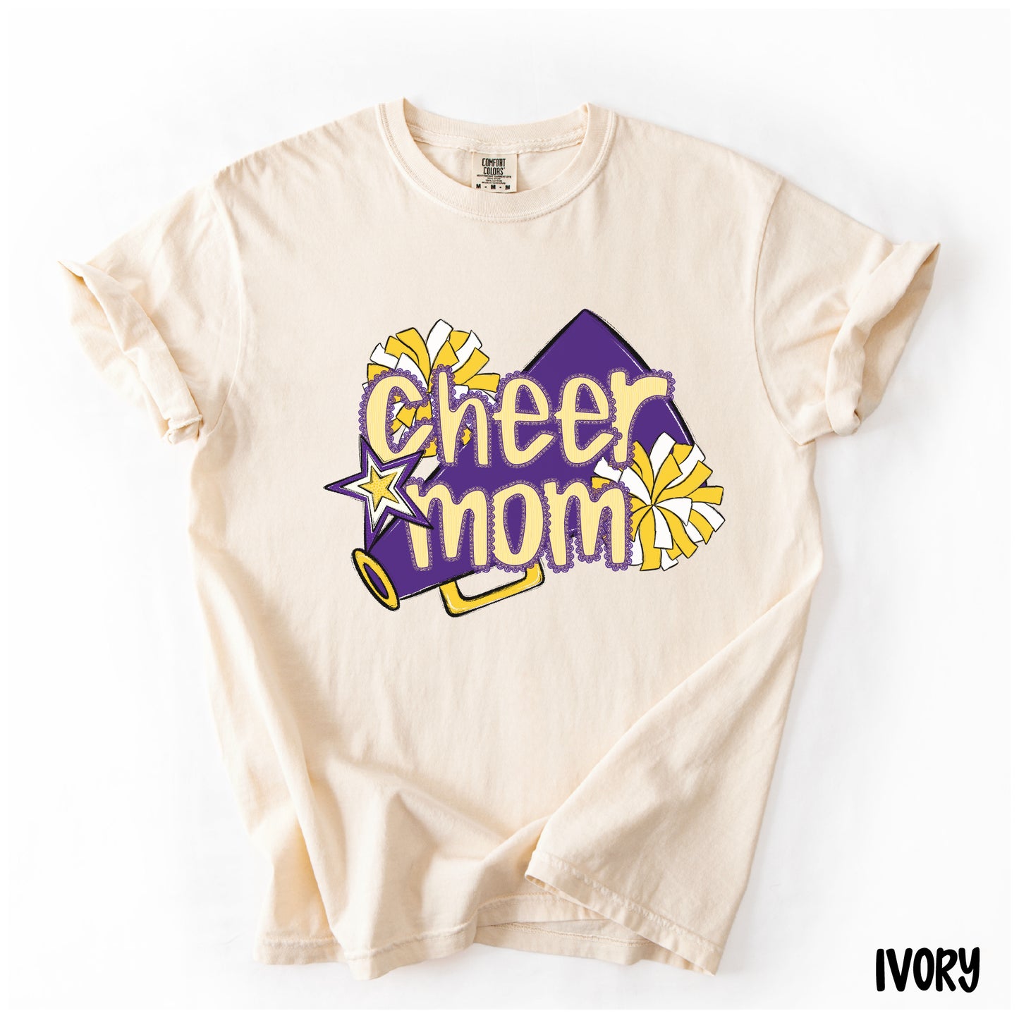 Cheer Mom Shirt | Preppy Cheer Mom Comfort Colors | Coquette Shirt | Cheer Mom Gift | School Spirit Shirt | Custom Cheer Shirt (Copy) (Copy) (Copy)