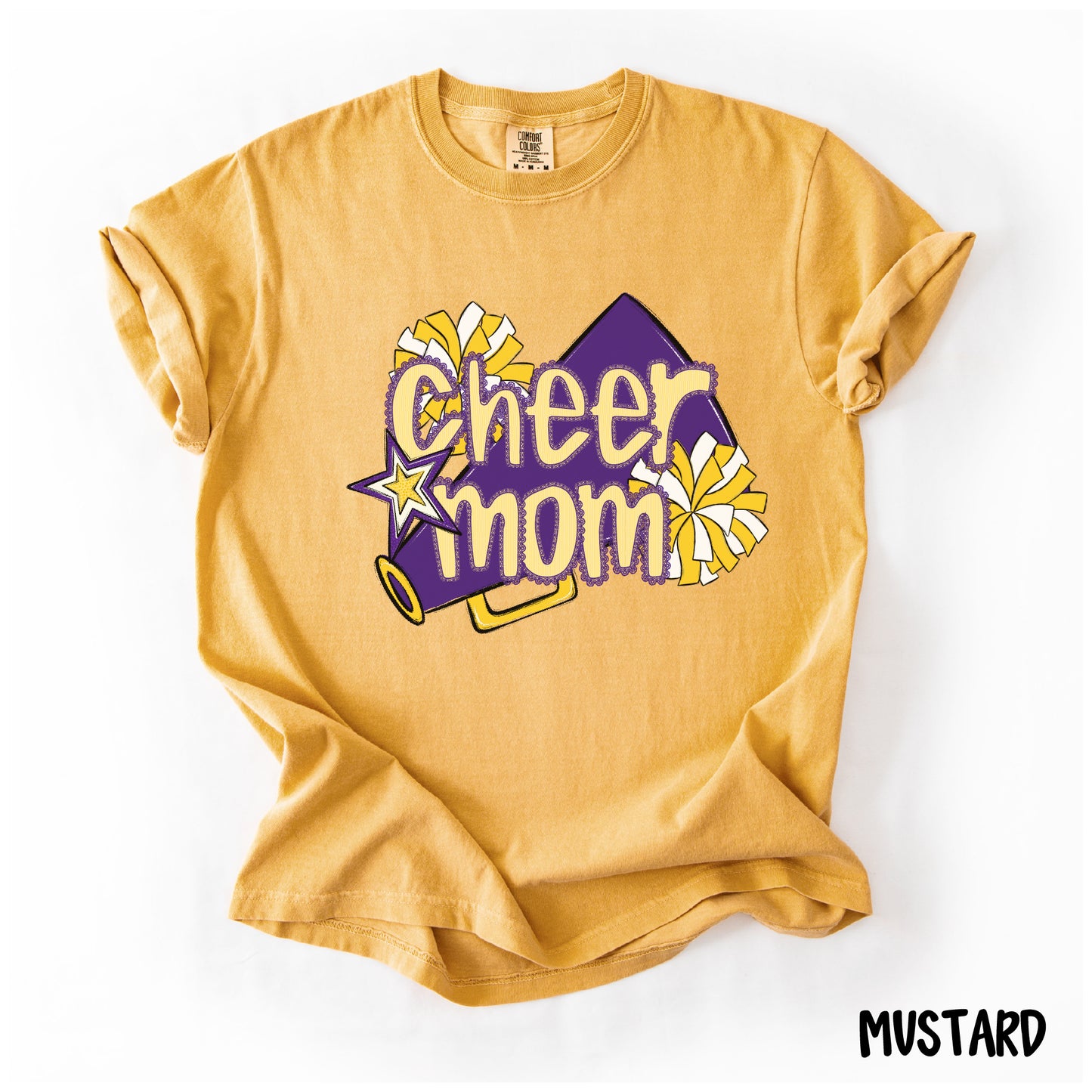 Cheer Mom Shirt | Preppy Cheer Mom Comfort Colors | Coquette Shirt | Cheer Mom Gift | School Spirit Shirt | Custom Cheer Shirt (Copy) (Copy) (Copy)