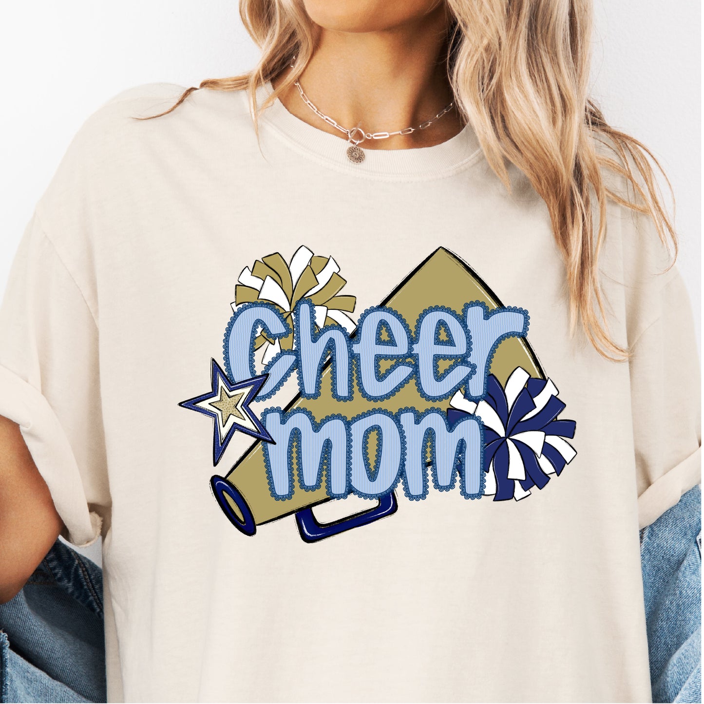 Cheer Mom Shirt | Preppy Cheer Mom Comfort Colors | Coquette Shirt | Cheer Mom Gift | School Spirit Shirt | Custom Cheer Shirt