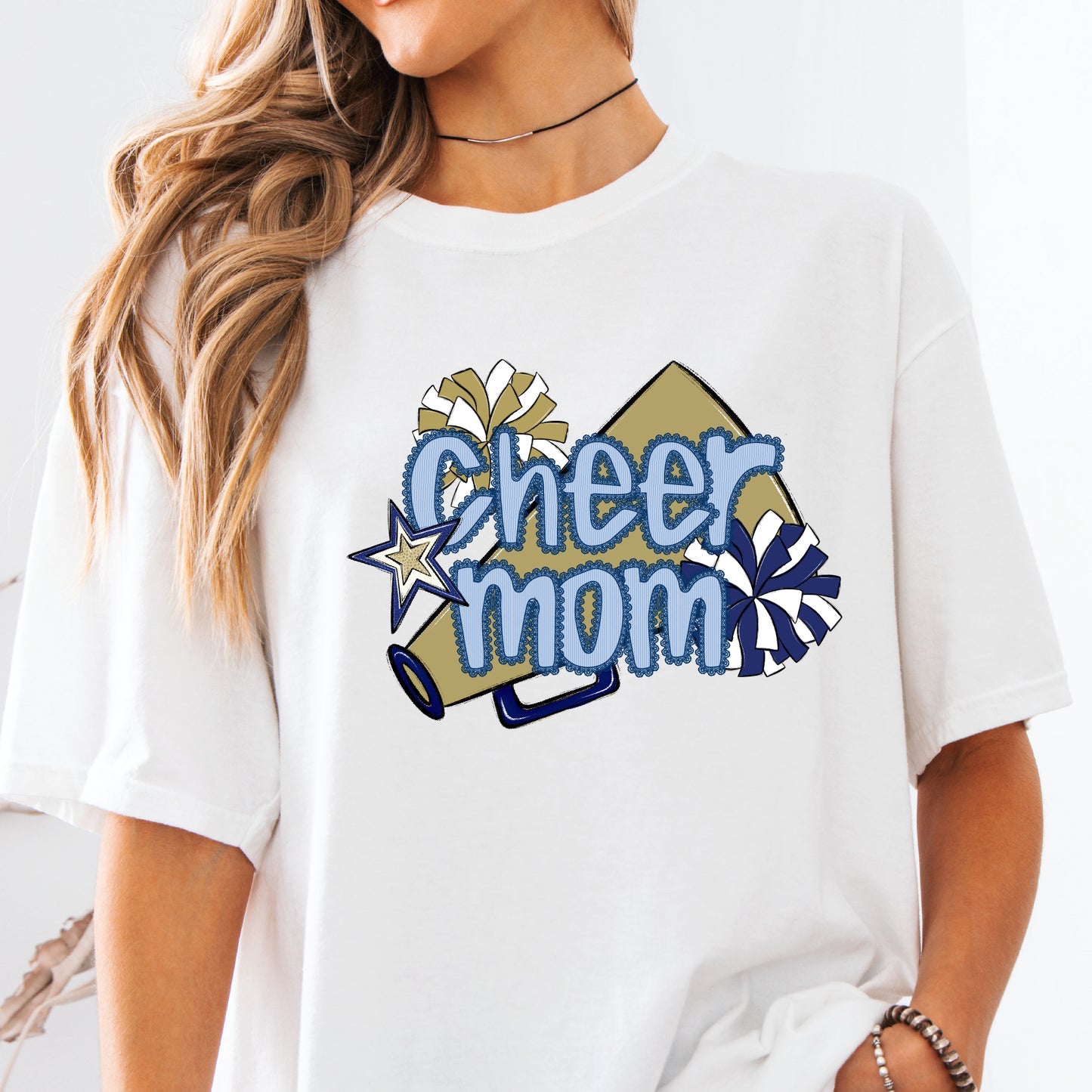 Cheer Mom Shirt | Preppy Cheer Mom Comfort Colors | Coquette Shirt | Cheer Mom Gift | School Spirit Shirt | Custom Cheer Shirt