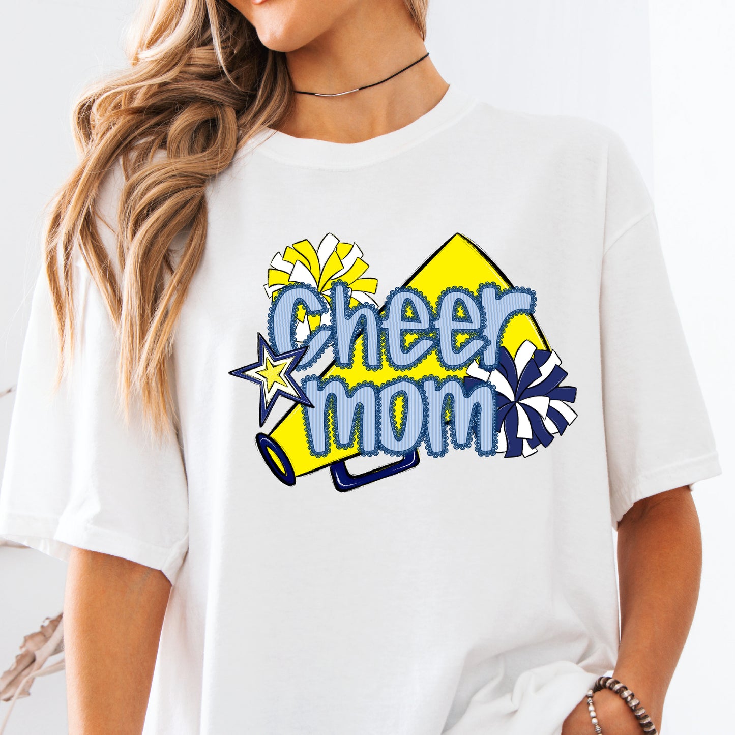 Cheer Mom Shirt | Preppy Cheer Mom Comfort Colors | Coquette Shirt | Cheer Mom Gift | School Spirit Shirt | Custom Cheer Shirt (Copy)