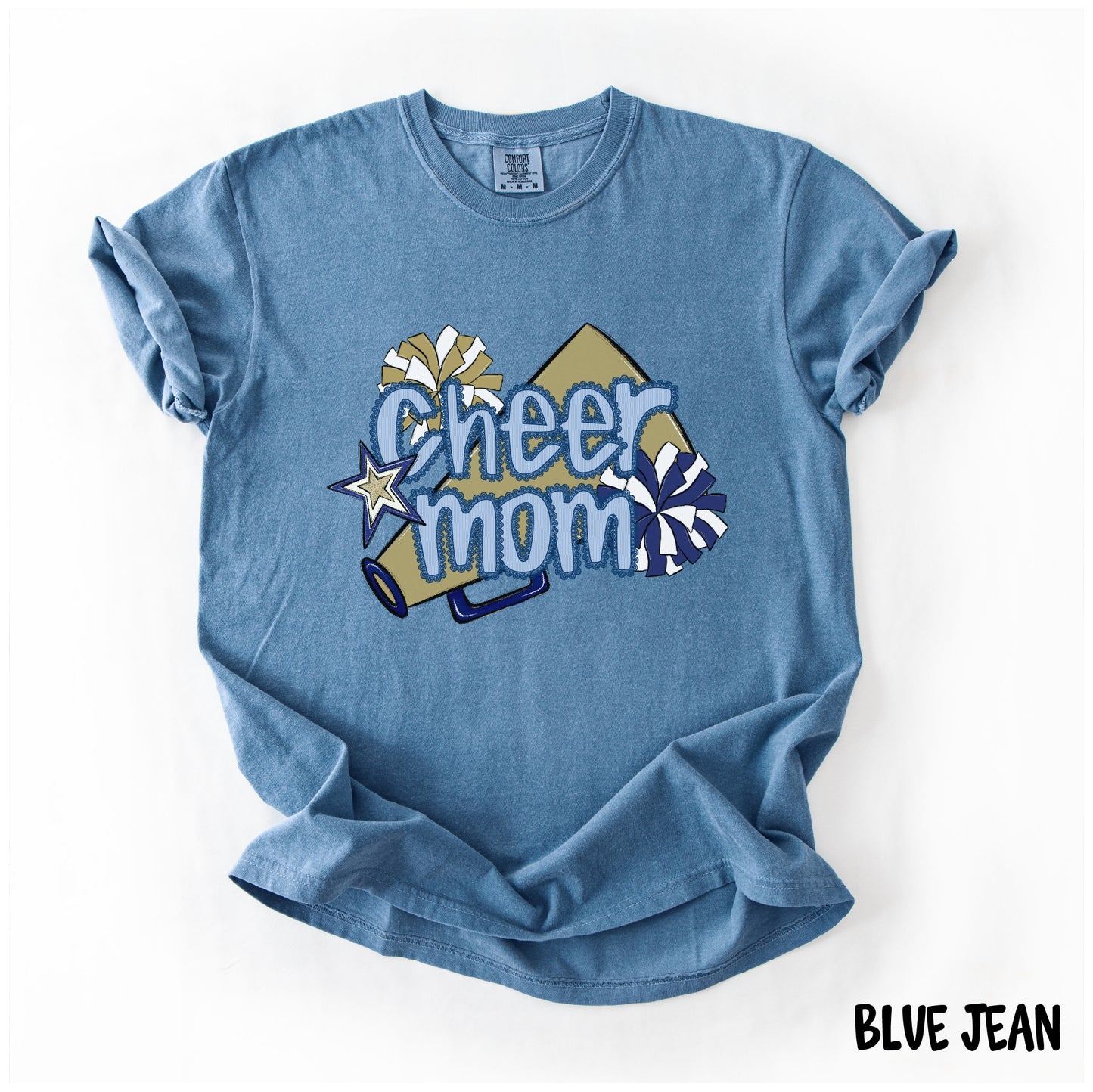 Cheer Mom Shirt | Preppy Cheer Mom Comfort Colors | Coquette Shirt | Cheer Mom Gift | School Spirit Shirt | Custom Cheer Shirt