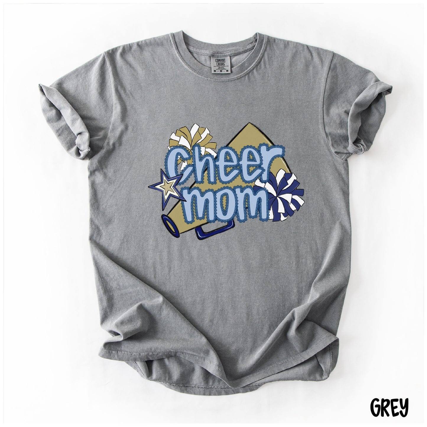 Cheer Mom Shirt | Preppy Cheer Mom Comfort Colors | Coquette Shirt | Cheer Mom Gift | School Spirit Shirt | Custom Cheer Shirt