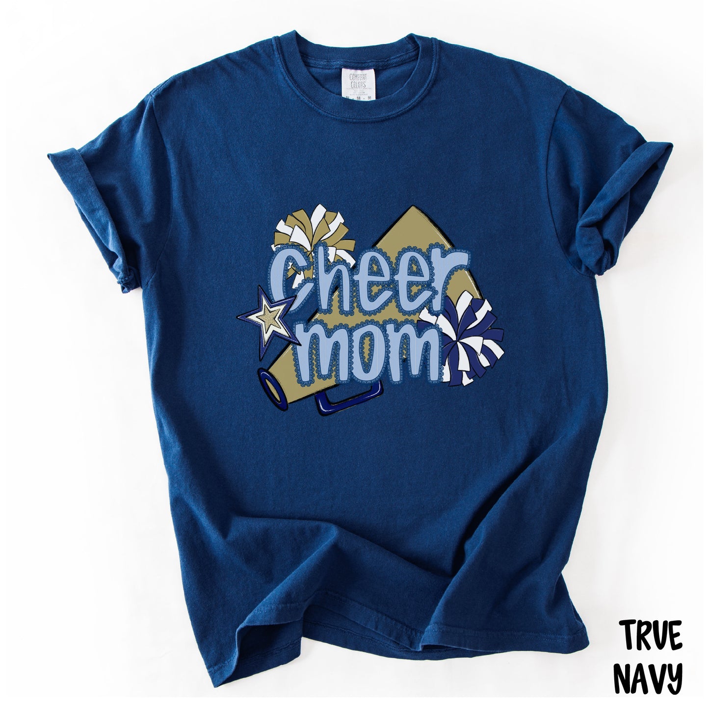 Cheer Mom Shirt | Preppy Cheer Mom Comfort Colors | Coquette Shirt | Cheer Mom Gift | School Spirit Shirt | Custom Cheer Shirt