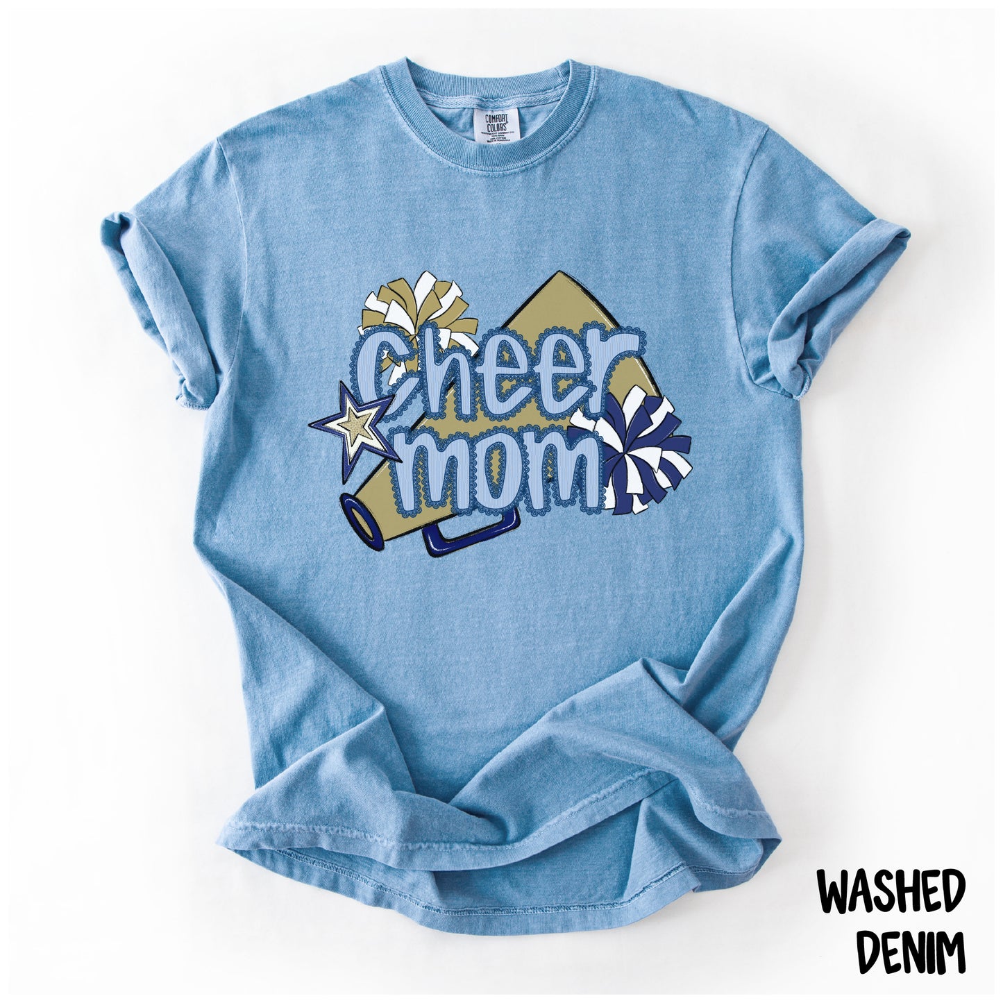 Cheer Mom Shirt | Preppy Cheer Mom Comfort Colors | Coquette Shirt | Cheer Mom Gift | School Spirit Shirt | Custom Cheer Shirt
