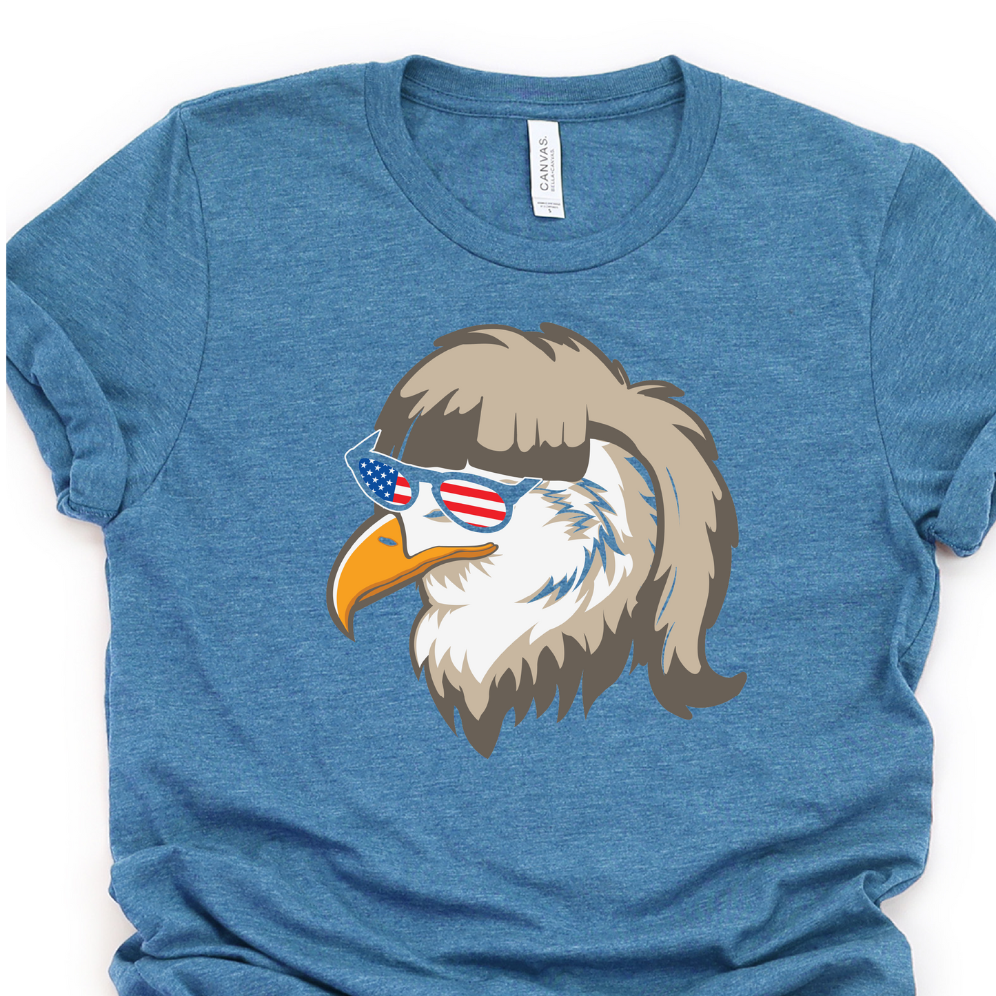 Bald Eagle Mullet - 4th of July Graphic Tshirt - Independence Day Shirt