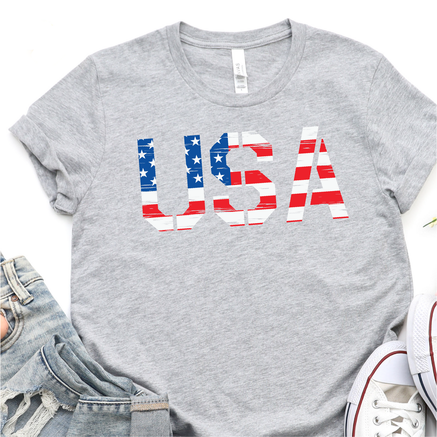 American Flag USA - 4th of July Graphic Tshirt - Independence Day Shirt