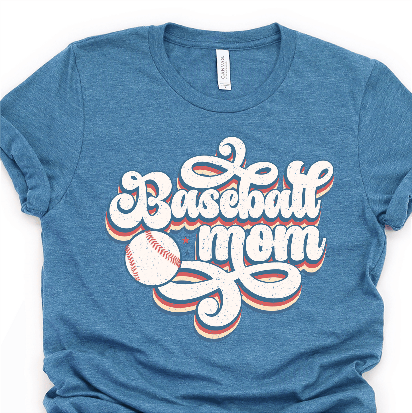 Retro Baseball Mom - Baseball DTF Transfer - Nashville Design House