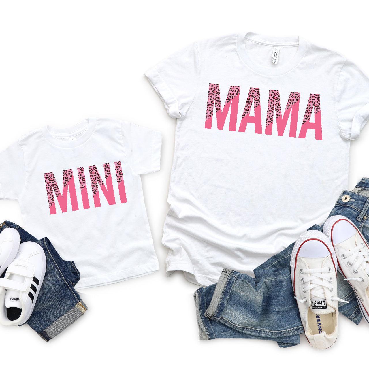 Pink Leopard Mama + Mini DTF Transfer - Nashville Design House