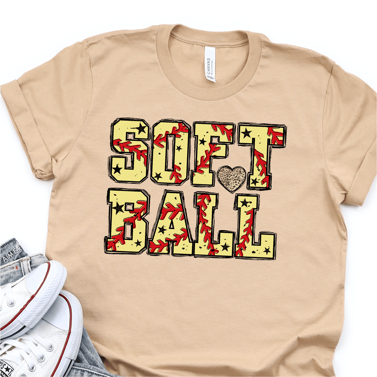 Leopard Softball - Softball DTF Transfer - Nashville Design House