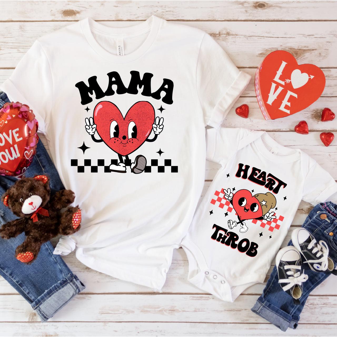 Heart Throb Mama + Son DTF Valentine Transfer for T-shirts - Nashville Design House