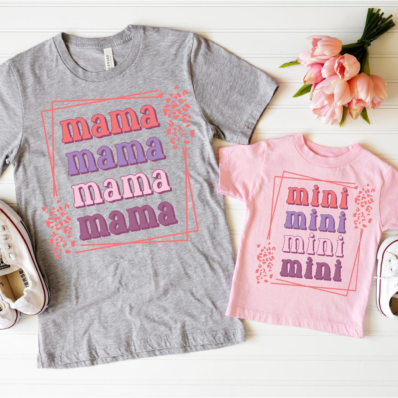 Leopard Mama + Mini DTF Valentine Transfer for T-shirts - Nashville Design House