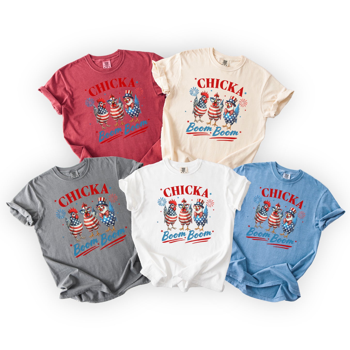 Chicken Shirt for Women | Funny 4th of July Comfort Colors Shirt | USA July 4th Tshirt | Memorial Day Shirt | Fourth of July Shirt
