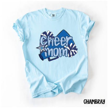 Cheer Mom Shirt | Preppy Cheer Mom Comfort Colors | Coquette Shirt | Cheer Mom Gift | School Spirit Shirt | Custom Cheer Shirt (Copy)