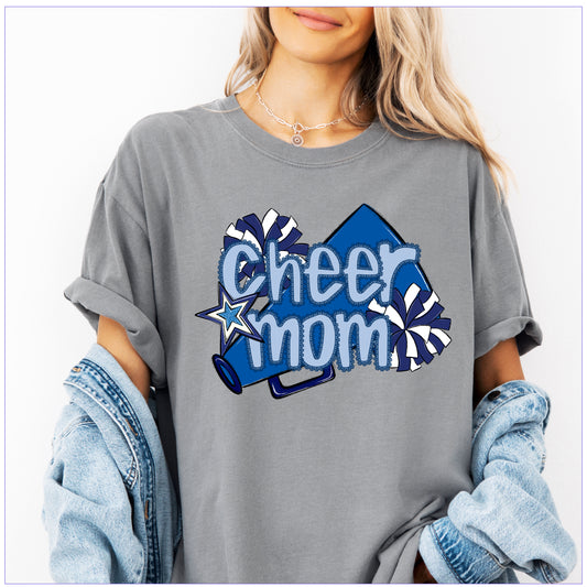 Cheer Mom Shirt | Preppy Cheer Mom Comfort Colors | Coquette Shirt | Cheer Mom Gift | School Spirit Shirt | Custom Cheer Shirt (Copy)