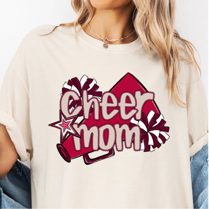 Cheer Mom Shirt | Preppy Cheer Mom Comfort Colors | Coquette Shirt | Cheer Mom Gift | School Spirit Shirt | Custom Cheer Shirt (Copy) (Copy)