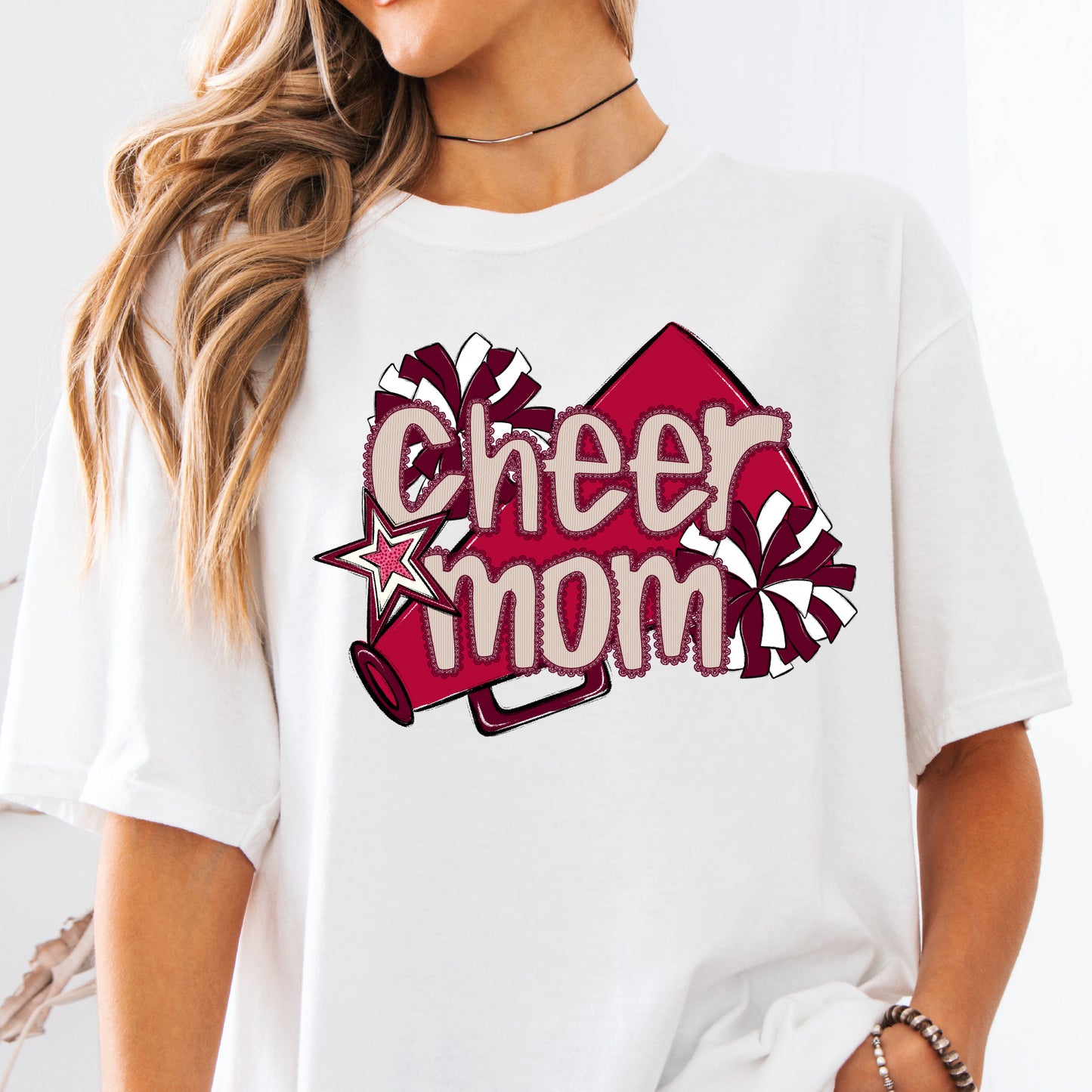 Cheer Mom Shirt | Preppy Cheer Mom Comfort Colors | Coquette Shirt | Cheer Mom Gift | School Spirit Shirt | Custom Cheer Shirt (Copy) (Copy)