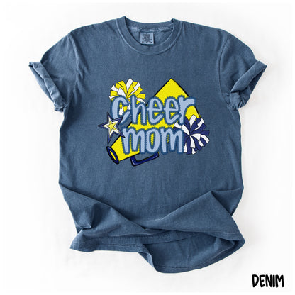Cheer Mom Shirt | Preppy Cheer Mom Comfort Colors | Coquette Shirt | Cheer Mom Gift | School Spirit Shirt | Custom Cheer Shirt (Copy)