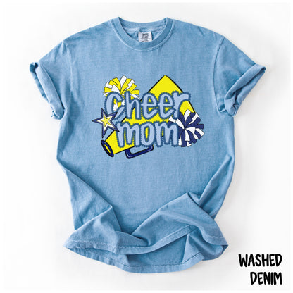 Cheer Mom Shirt | Preppy Cheer Mom Comfort Colors | Coquette Shirt | Cheer Mom Gift | School Spirit Shirt | Custom Cheer Shirt (Copy)