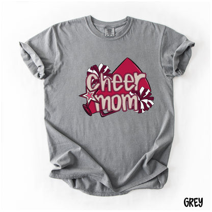 Cheer Mom Shirt | Preppy Cheer Mom Comfort Colors | Coquette Shirt | Cheer Mom Gift | School Spirit Shirt | Custom Cheer Shirt (Copy) (Copy)