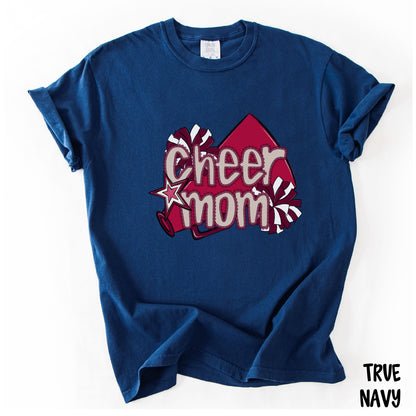 Cheer Mom Shirt | Preppy Cheer Mom Comfort Colors | Coquette Shirt | Cheer Mom Gift | School Spirit Shirt | Custom Cheer Shirt (Copy) (Copy)