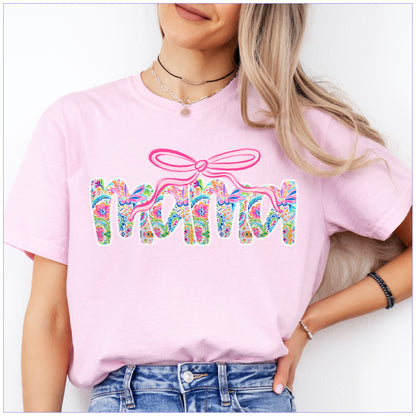 Personalized Preppy Lace Trim Shirt | Bright Preppy Alpha Shirt | Floral Alphabet | Custom Teacher Name Shirt | Summer Design | Cheer Mom Tee