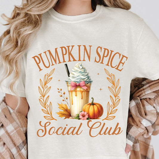 Pumpkin Spice Social Club Graphic T-shirt