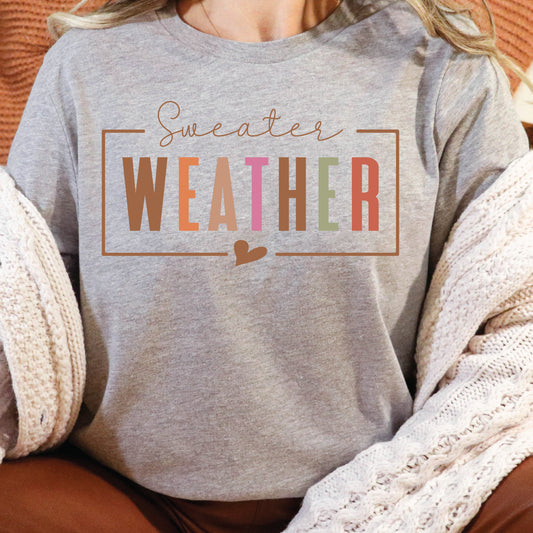 Sweater Weather Fall Graphic T-shirt