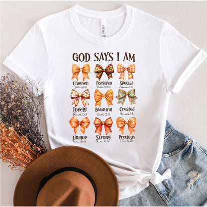 God Says I Am Coquette Fall Graphic T-shirt (Copy)