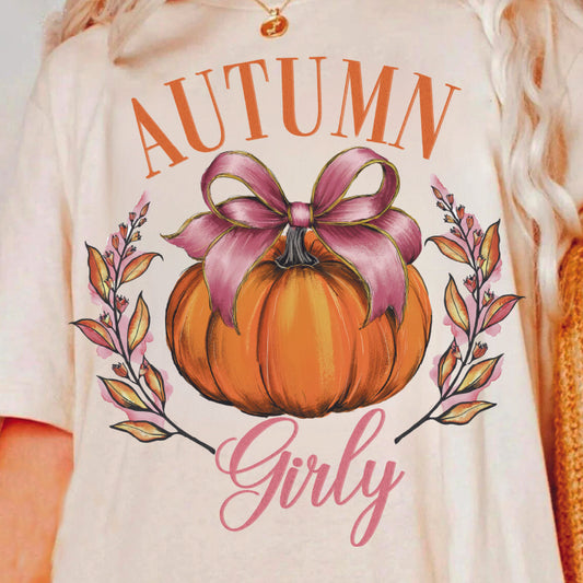 Autumn Girly Graphic T-shirt