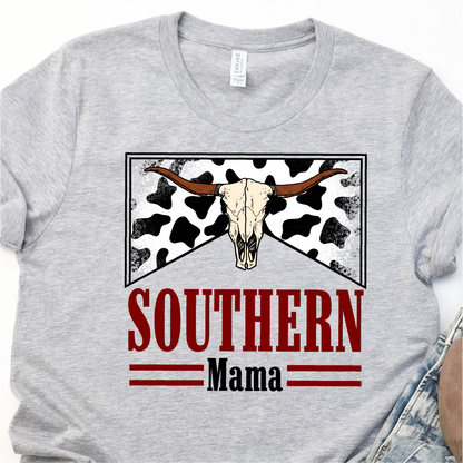 Southern Mama - Cow Print - Nashville T-Shirt